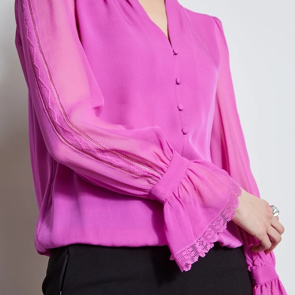 Elie Tahari Pink Blouse - Picture 6 of 7